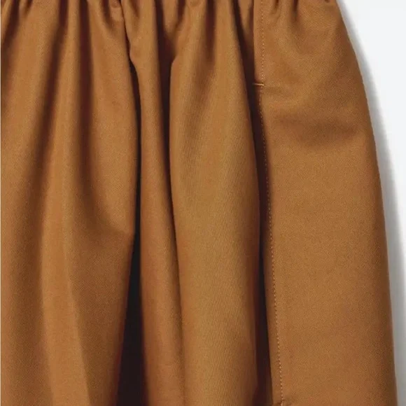 COS gathered a-line midi skirt brown 6 - Picture 3 of 4